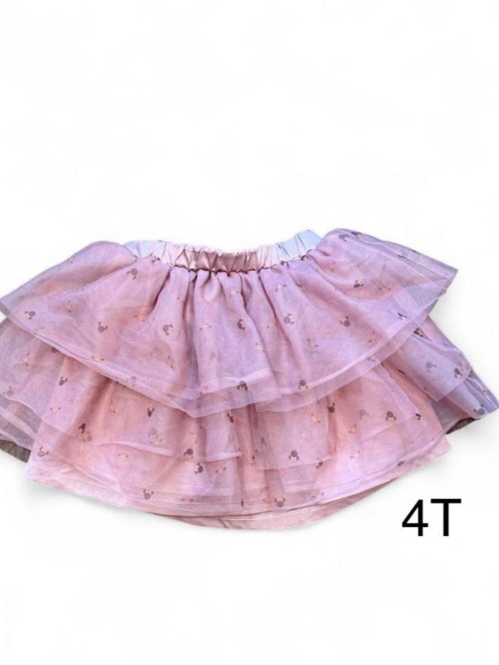 Disney Minnie Mouse Mauve Layered Tutu Skirt Girls 4T
